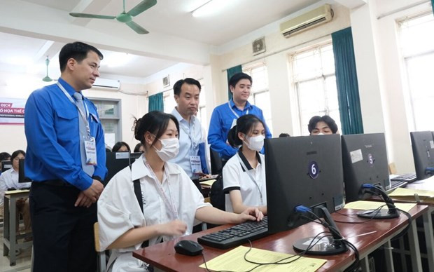 Contestants at the 6th Adobe Certified Professional (ACP) Championship 2023 (national level) (Photo: VNA)