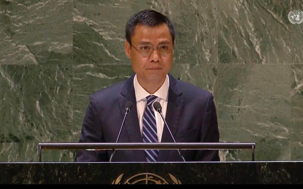 Ambassador Dang Hoang Giang speaks at the Conference. (Photo: VNA)
