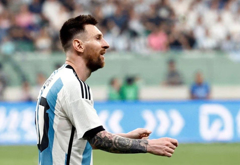 Argentina's Lionel Messi reacts - Soccer Football - Friendly - Argentina v Australia - Workers' Stadium, Beijing, China - June 15, 2023. (Photo: Reuters)