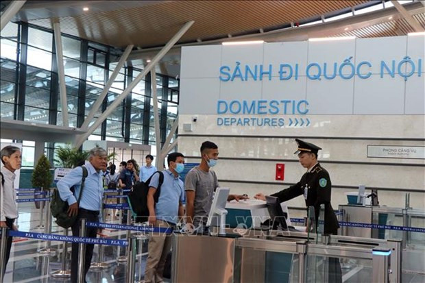 At Phu Bai International Airport (Photo: VNA)
