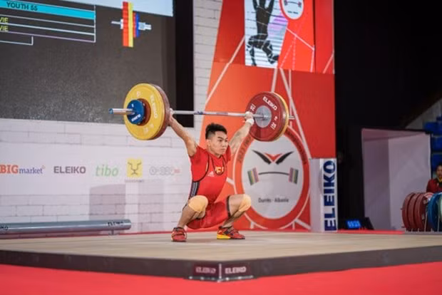 K'Duong wins gold medals at IWF World Youth Championships. (Photo: IWF)