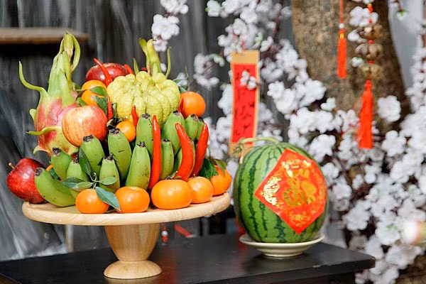 A five-fruit tray (Photo: VNA)