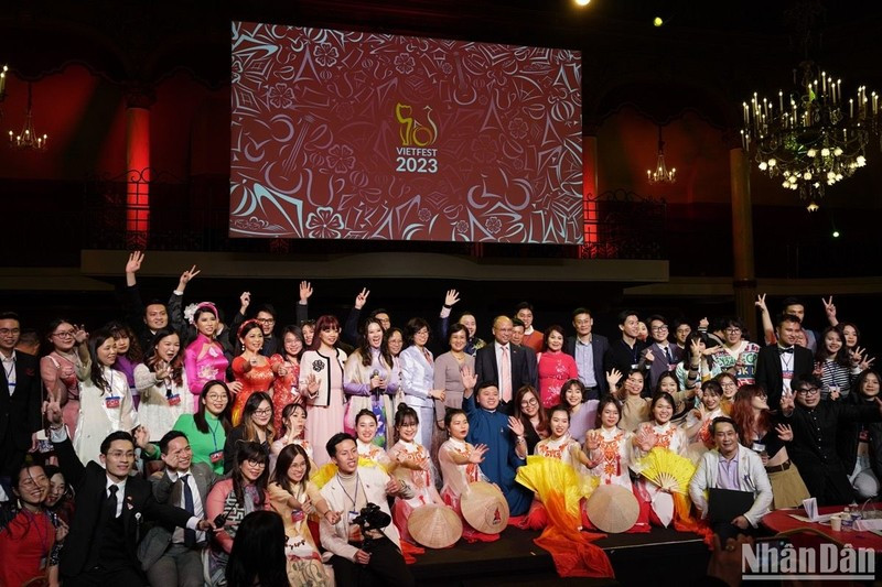 Delegates pose for a group photo at the event.