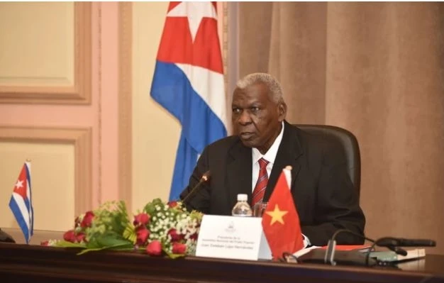 President of the National Assembly of People's Power of Cuba Esteban Lazo Hernandez (Photo: VNA)