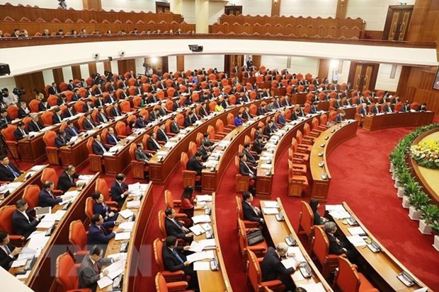 An overview of the 13th Party Central Committee's mid-term meeting in Hanoi (Photo: VNA)