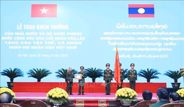The event is jointly held by the Lao Ministry of National Defence and its Vietnamese counterpart. (Photo: VNA)