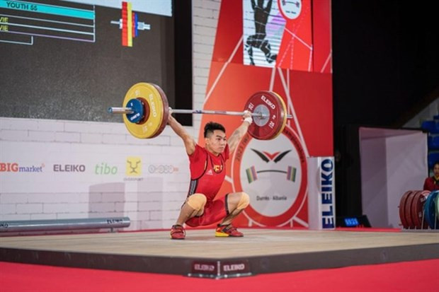 K'Dương of Vietnam wins three golds and set three new records at the World Youth Weightlifting Championships. (Photo of IWF)
