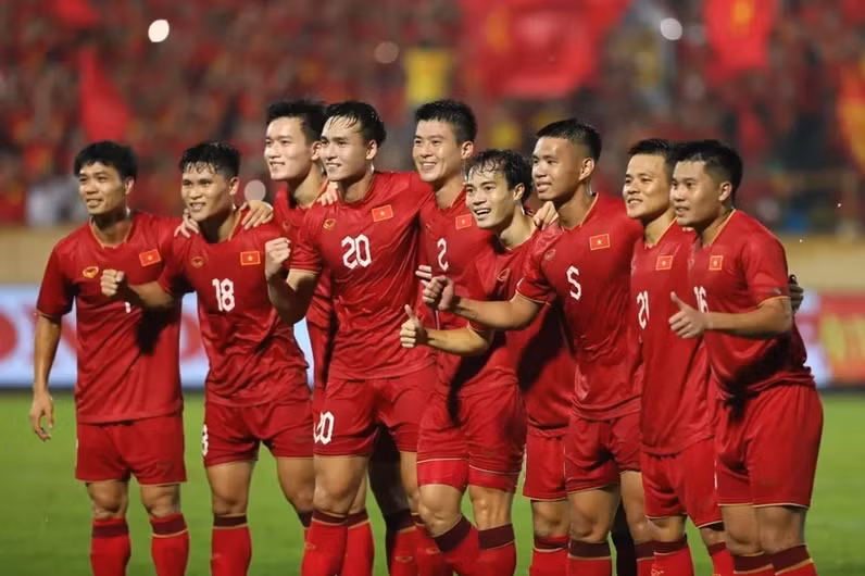 The Vietnamese national football team (Photo: VNA)