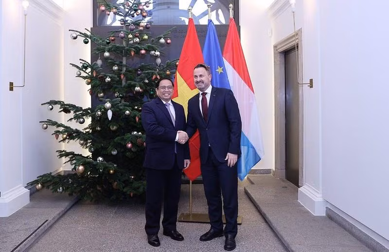 Prime Minister Pham Minh Chinh and his Luxembourg counterpart Xavier Bettel