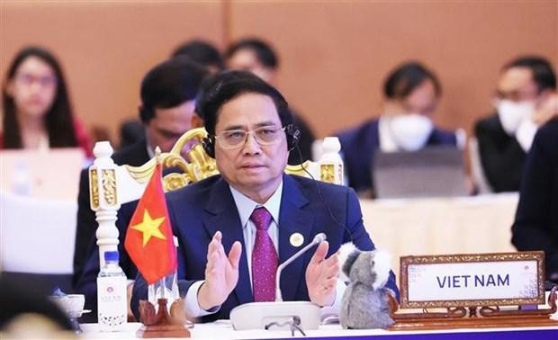 Prime Minister Pham Minh Chinh at the second ASEAN-Australia Summit (Photo: VNA)