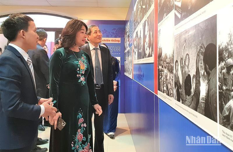 Visitors to the exhibition