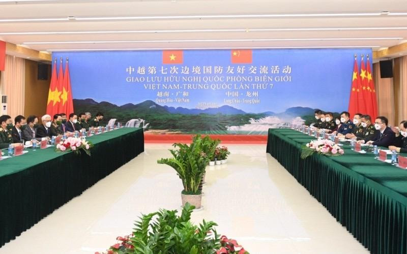 At the talks between the two defence ministries.