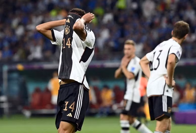 Germany's Jamal Musiala reacts during their match against Japan. (Photo: Reuters) Germany's Jamal Musiala reacts during their match against Japan. (Photo: Reuters)