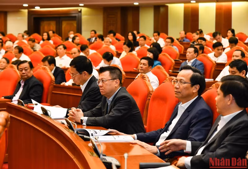 Delegates attend the conference.