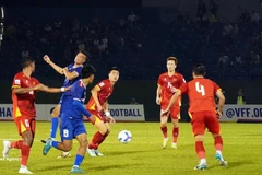 On October 9, 2025, Viet Nam defeated Nepal 3-1 in their first-leg match of the AFC Asian Cup 2027 qualification at Binh Duong Stadium. (Photo: VNA)
