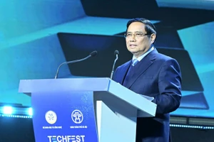 Prime Minister Pham Minh Chinh delivers a speech at TechFest Vietnam 2025. Photo: NDO