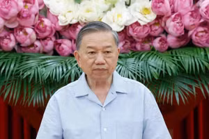 Party General Secretary and State President To Lam speaks at the meeting (Photo: VNA)