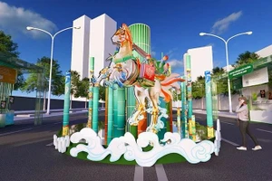 Rendering of the grand perspective of Area A at the Binh Ngo Tet 2026 Book Street Festival. (Photo: Organizing Committee)