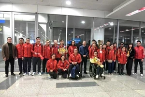 Vietnamese para sports athletes are welcomed back home on late January 27. (Photo: Sports Authority of Viet Nam)