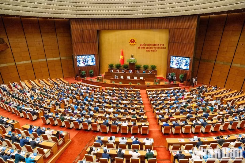 The first extraordinary session of the 16th National Assembly. (Photo: DUY LINH)