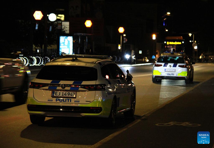 Police vehicles are seen in Copenhagen, capital of Denmark, on Sept. 30, 2025. The United States will provide anti-drone capabilities to Denmark during the informal meeting of European Union (EU) heads of state and government on Wednesday, as well as the European Political Community (EPC) summit on Thursday in Copenhagen, the Danish Ministry of Defense announced Tuesday. (Photo: Xinhua)