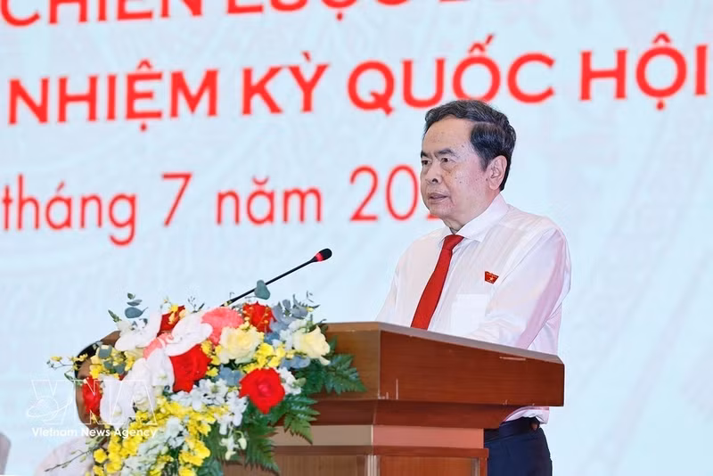 National Assembly Chairman Tran Thanh Man speaks at the legislature's forum on supervision in Ha Noi on July 30, 2026. (Photo: VNA)