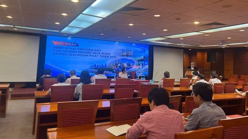 Assoc Prof, Dr Bui Quang Tuan, Vice Chairman of the Viet Nam Economic Science Association, delivers opening and introductory remarks at the workshop.