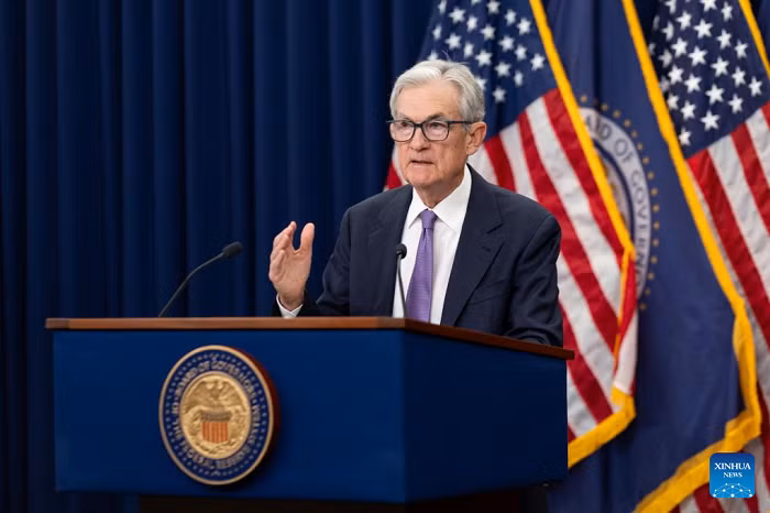 U.S. Federal Reserve Chair Jerome Powell attends a press conference in Washington, D.C., the United States, Oct. 29, 2025. The U.S. Federal Reserve on Wednesday decided to lower the target range for the federal funds interest rate by 25 basis points to 3.75 to 4 percent, marking its second rate cut this year. (Photo: Xinhua)
