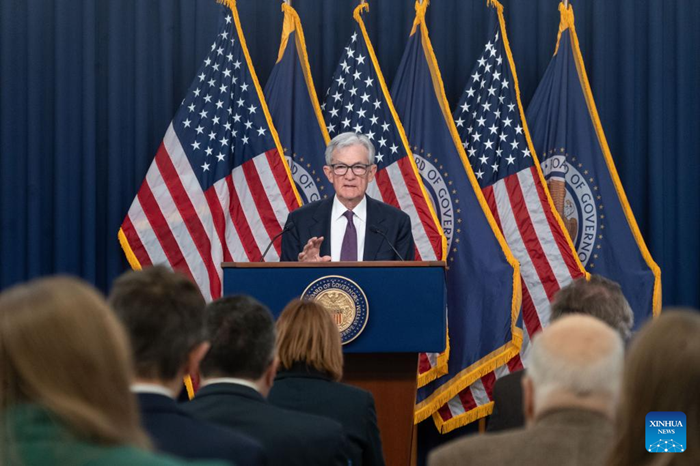 U.S. Federal Reserve Chair Jerome Powell attends a press conference in Washington, D.C., the United States, March 18, 2026. The U.S. Federal Reserve on Wednesday decided to maintain its target range for the federal funds rate at 3.5-3.75 percent, in line with market expectations. (Photo: Xinhua)