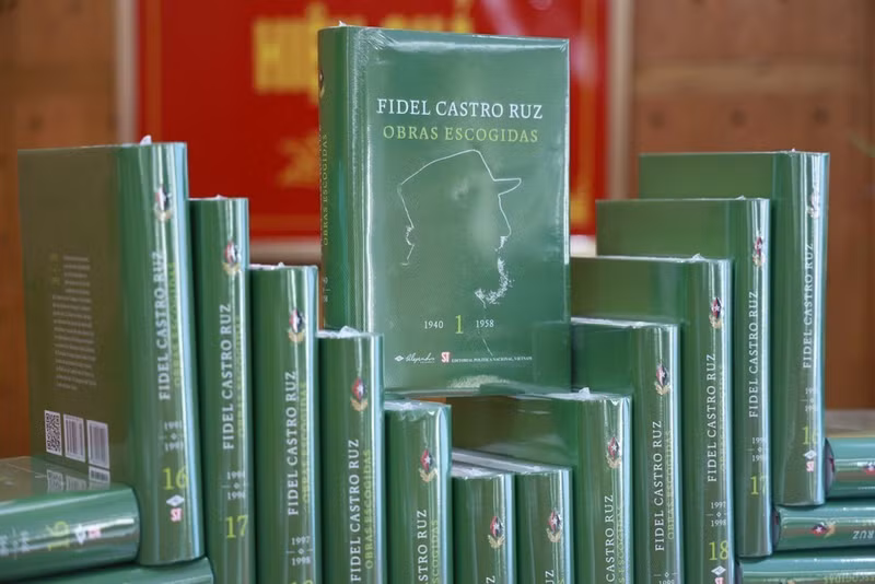 The 24-volume collection of selected works of Fidel Castro.