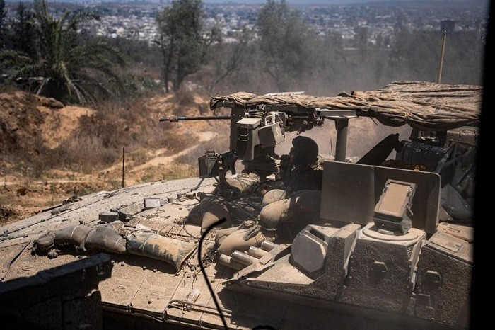 This photo released by Israel Defense Forces on June 1, 2025 shows Israeli troops operating in the Gaza Strip. At least 31 Palestinians were killed on Sunday by Israeli gunfire near a humanitarian aid center in southern Gaza, according to Palestinian sources. (Israel Defense Forces/Handout via Xinhua)