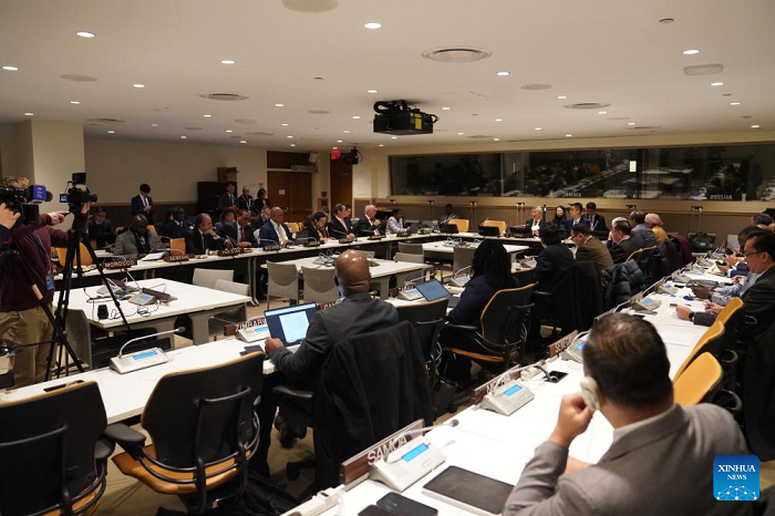 Representatives from nearly 40 founding member states attend a meeting to launch the Group of Friends of Global Governance at the UN headquarters in New York, on Dec. 9, 2025. The Group of Friends of Global Governance was officially established at the UN headquarters in New York on Tuesday. (Photo: Xinhua)