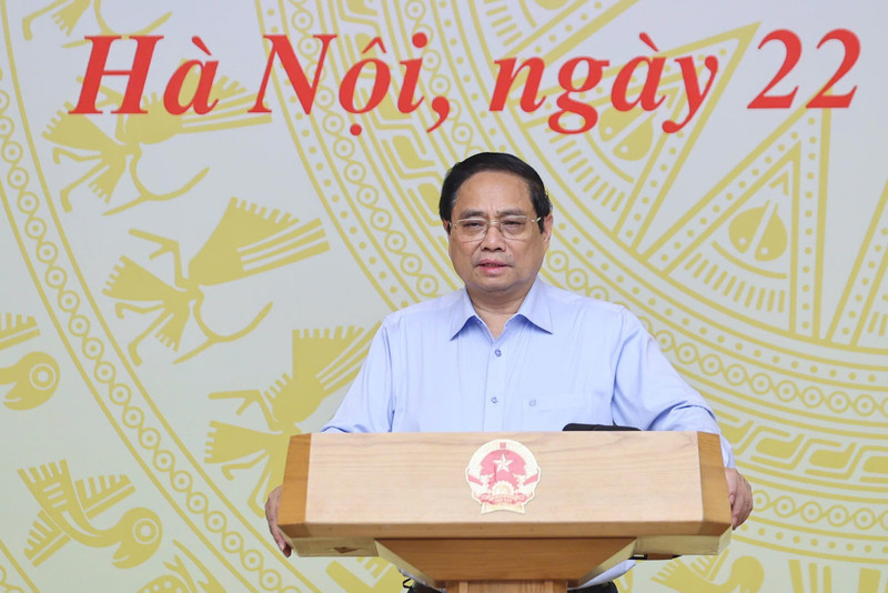 PM Pham Minh Chinh speaks at the conference. (Photo: Tran Hai)
