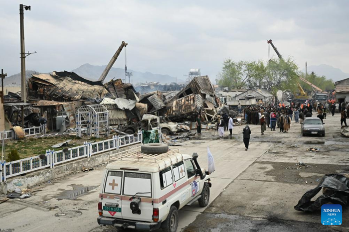 This photo taken on March 17, 2026 shows the damaged Omid Addiction Treatment Hospital in Kabul, Afghanistan. Pakistan's air force carried out an airstrike late Monday night targeting the drug addiction treatment hospital in the Afghan capital of Kabul, killing at least 400 people and injuring around 250 others, an Afghan official said Tuesday. Meanwhile, Pakistan on Monday refuted the Afghan government's claim, saying the country targeted military installations and terrorist support infrastructure in Afghanistan. (Xinhua)