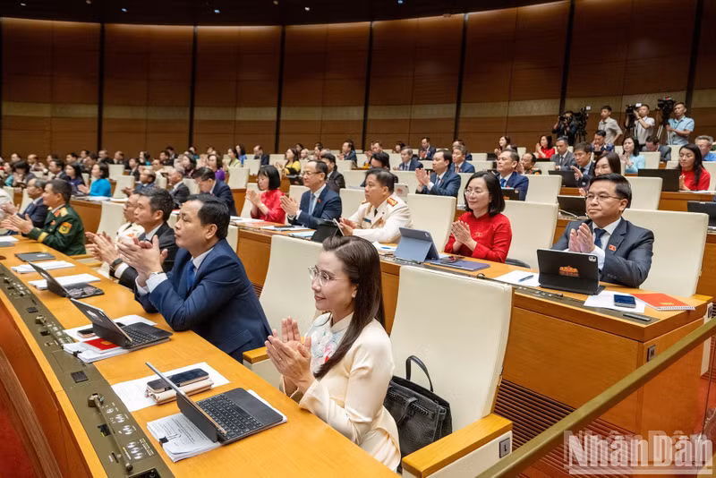 National Assembly deputies attend the opening session.