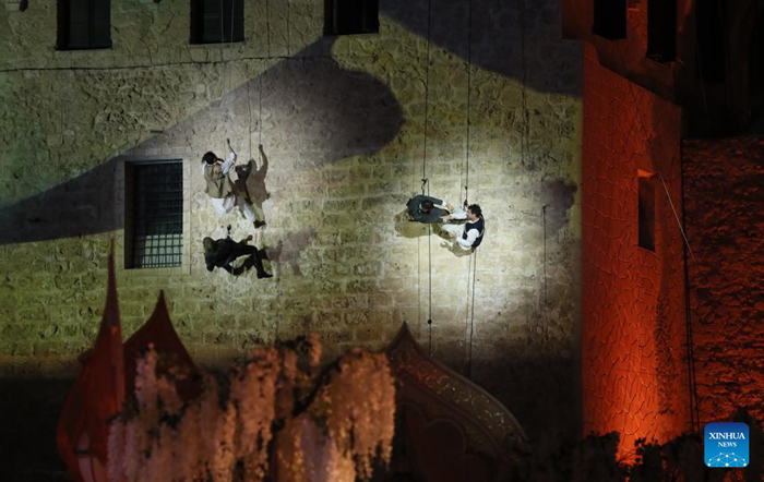 Artists stage a performance celebrating the reopening of National Museum in Tripoli, Libya, Dec. 12, 2025. Libya on Friday celebrated the reopening of its national museum, housed within the historic Red Castle complex in Tripoli, marking a significant cultural moment after 14 years of closure following the 2011 popular uprising that toppled the rule of Muammar Gaddafi. (Photo: Xinhua)