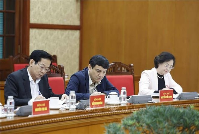 Delegates attending the working session (Photo: VNA)