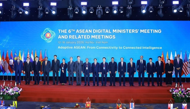 Delegates at the sixth ASEAN Digital Ministers’ Meeting and Related Meetings in Ha Noi (Photo: VNA)