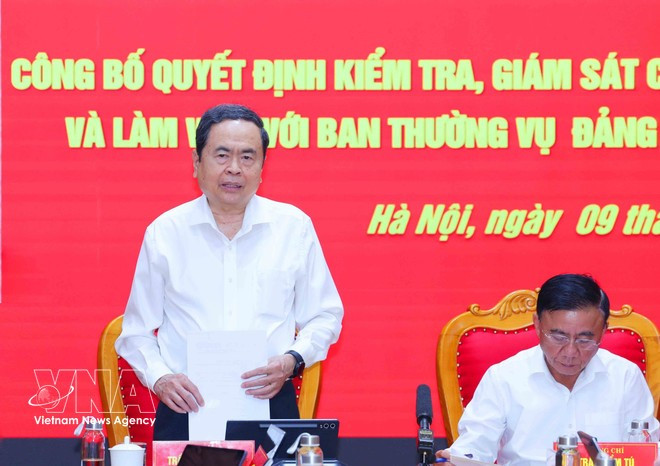 NA Chairman Tran Thanh Man speaks at the conference. (Photo: VNA)