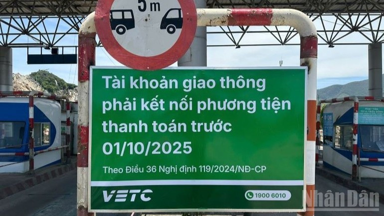 Before October 1, 2025, vehicle owners must convert their current toll accounts into traffic accounts linked to cashless payment methods. image-7-6555.jpg