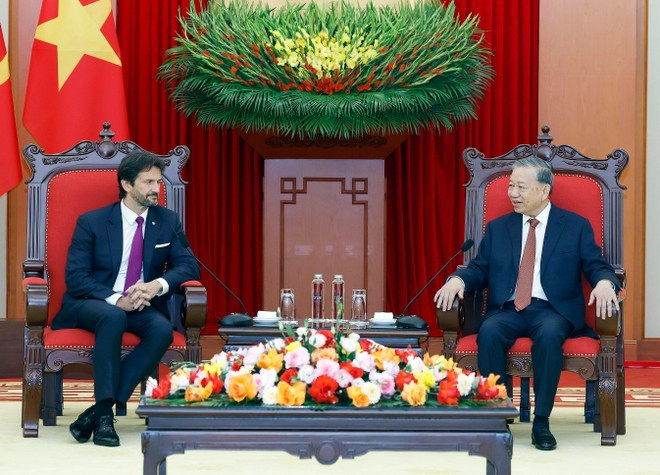 At the reception (Photo: VNA)