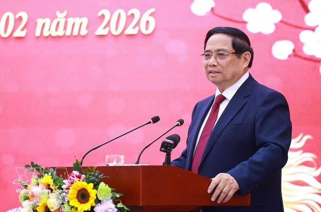 Prime Minister Pham Minh Chinh addresses the event. (Photo: VNA)