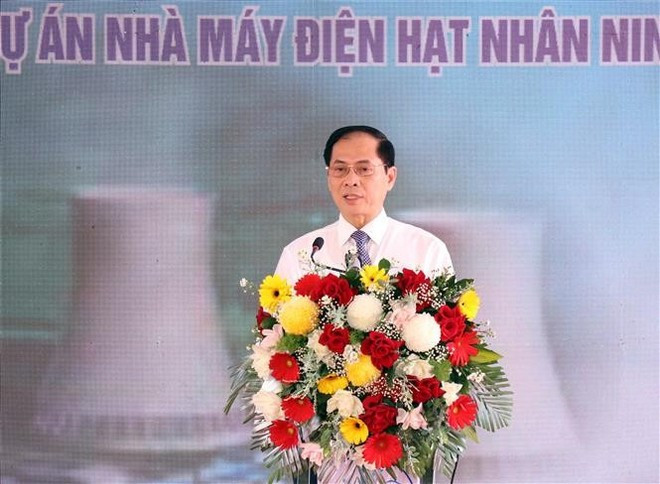 Deputy Prime Minister Bui Thanh Son speaks at the event (Photo: VNA)