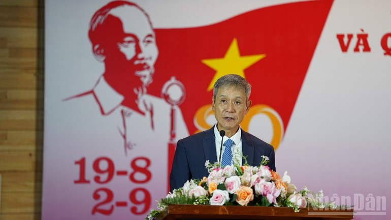Ambassador Nguyen Minh Vu delivers his speech at the ceremony. (Photo: DINH TRUONG) image-13.jpg