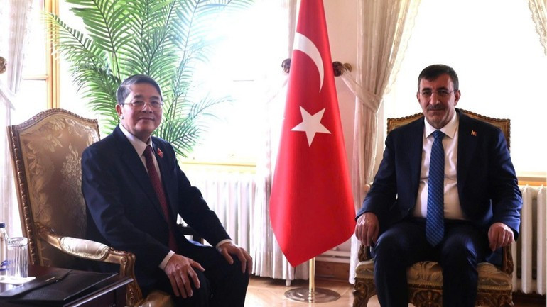 Vice Chairman Nguyen Duc Hai meets Turkish Vice President Cevdet Yilmaz. (Photo: Vietnamese Ministry of Foreign Affairs) image-8.jpg