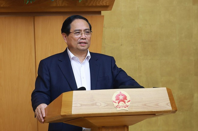 Prime Minister Pham Minh Chinh speaks at the Government’s meeting on February 4. (Photo: VNA)