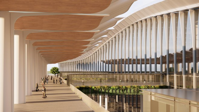 Exterior of Terminal 2 (T2) at Phu Quoc International Airport (Photo: Sun Group)