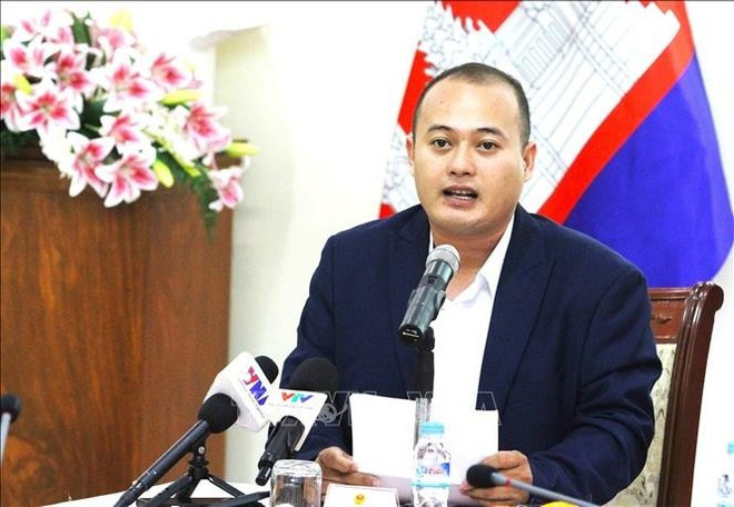 Thong Mengdavid, an expert in geopolitics and international security at the Royal University of Phnom Penh, at the seminar (Photo: VNA) Thong Mengdavid, an expert in geopolitics and international security at the Royal University of Phnom Penh, at the seminar (Photo: VNA)