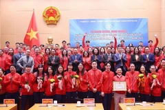 At the ceremony to honour and reward coaches and athletes who achieved outstanding results at SEA Games 33 in Ha Noi on January 7, 2025. (Photo: VNA) 