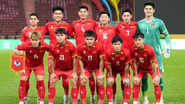 The starting lineup of the Viet Nam U22 team in this final match.